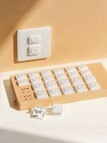 12 miếng che ổ cắm điện an toàn cho trẻ em, miếng bảo vệ ổ cắm điện chống trẻ em - Nhiều màu - Xem 2