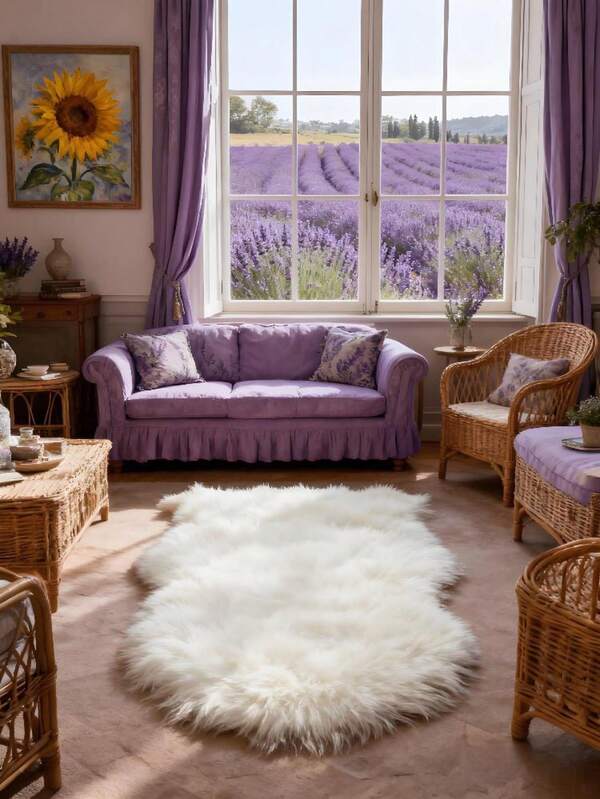 1pc Christmas Limited Edition Faux Wool Asymmetrical Shaped Carpet, Soft & Comfortable, Washable, Elegant 3D Design, Foldable For Easy Storage, Create A Cozy Christmas Corner, Holiday Home Decor Gift