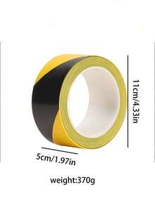Cinta de precaución negra y amarilla de PVC, cinta de marcado de línea de cebra, cinta de marcado de piso, marcado de posicionamiento de taller, indicador de