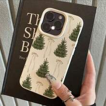 Funda para  con diseño de casa en el bosque y lazo, compatible con los modelos  16E, 15, 14, 13, 12 y las series 11/X/XR/XS MAX/Pro/PLUS/Pro MAX. Fabricada en TPU con textura imitación piel de cocodrilo, esta elegante funda protectora ofrece resistencia a los golpes, protección contra caídas y resistencia a las manchas. Una opción imprescindible para uso personal o para regalar. Perfecta para San Valentín, Acción de Gracias, Halloween, Navidad y otras ocasiones festivas. - Beis - Ver 2