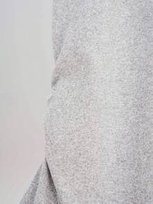 Damen Einfarbiges Graues Lässig V-Ausschnitt Kurzarm T-Shirt, leicht dehnbar, geeignet für Lässig ausflüge, schlankend und taillierend, tolles Geschenk zu Halloween, Weihnachten - Grau - Übersicht 5
