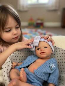 13 Inch Silicone Bebe Newborn Baby Doll Girl Handmade Lifelike Unpainted Or 3D Painted Newborn Baby Doll(Anatomically Accurate) - Silicone Girl - 查看 1