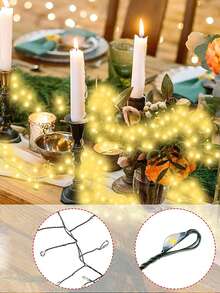 6m-50m LED Firecracker String Lights, Fairy Lights, Green Copper Wire Christmas Lights, Suitable For Garden Party, Wedding, Outdoor New Year, Christmas Tree Decoration