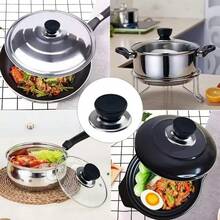 3/5pcs Universal Pot Lib Knobs Caps ,Heat-Resistant Cooking Pan Lid Covers Replacement Lifting Handle,Kitchen Cookware Handgrip Plastic Glass Pot Button, Pot Cover Head, Pot Cover Handle, Cover Bead, Cover Cap, Pot Cover Accessories