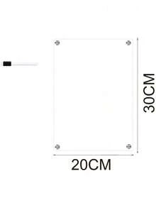 1 pieza Pizarra magnética acrílica 3D para refrigerador, pizarra de mensajes manuscritos, pizarra de planificación semanal y mensual + notas borrables, pizarra magnética para escribir en el refrigerador