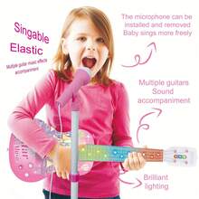 Fashionable Children's Microphone Set, Includes Stand, Karaoke Accompaniment, Musical Instrument, Educational Toy, Electronic Music Equipment, Suitable For Boys And Girls, Birthday Gift, Multifunctional Party Gift Set - Multicolor - View 3