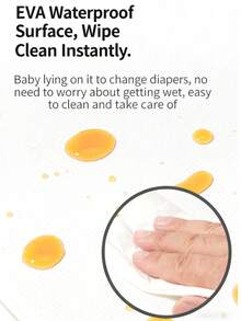 1 pièce Tapis à langer portable - Sac à couches pliable et imperméable, convient pour les voyages. Station de change de couches bébé avec poches pour lingettes et distributeur de mouchoirs, et espace de rangement (rayures grises, motif animal)
