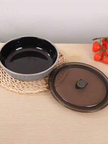 1pc 20cm Thick Enameled Pot With Lid, Non-Stick Pan, Cookware For Home Use, Stir-Fry, Steam, Fry, Versatile Large Capacity Vintage Non-Stick Pot, Bowl, Plate