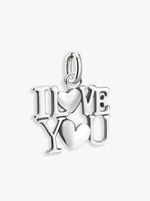 1件「I Love You」吊墜，DIY串珠適用於手鍊，精緻禮物，返校必備，青少年背包飾品 - 款式5 - 查看 6