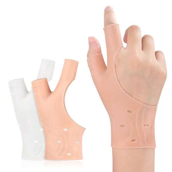1 pieza Soporte de muñeca y pulgar de gel, Guantes de muñeca y mano unisex, Manga de compresión de muñeca impermeable y suave para mano izquierda y derecha