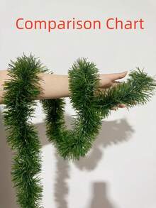 1 pieza 2/3/5 M Enredadera de Navidad artificial verde - Follaje falso suave y grueso, ideal para decoración del hogar, perfecto para coronas de estilo rústico, base de corona de Navidad artificial, guirnalda de Navidad, decoraciones navideñas, guirnalda de árbol de Navidad artificial, para decoración navideña del hogar y al aire libre, perfecto para árboles de Navidad, patios y talla grande decoración de invierno