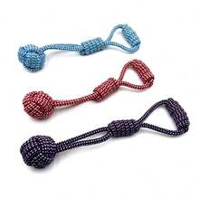 1 Stück robustes interaktives Tauziehen-Spielzeug für Hunde mit Seilball - hilft beim Zähneputzen, Trainingsgerät für mittelgroße Hunde, blaues Seildesign, Haustierbedarf, geeignet für kauende Hunde. 1 Hundeseil-Kautier, robuster Ball mit Griff, interaktive Zahnreinigung, geeignet für kleine und mittelgroße Hunde. - Verschiedenfarbig - Übersicht 7
