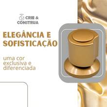 Crie e Construa Acabamento C-40 Classic Cores Especiais Para Registro de Pressão e Gaveta Universal base Deca Docol - Dourado - Visão 2