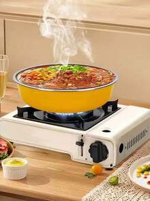 1pc 20cm Thick Enameled Pot With Lid, Non-Stick Pan, Cookware For Home Use, Stir-Fry, Steam, Fry, Versatile Large Capacity Vintage Non-Stick Pot, Bowl, Plate