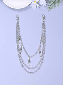 1pc Punk Style Skull, Snake Sword, Star, Planet Charm Multi-Layer Chain Pants Chain, Fashion Waist Chain Decoration Suitable For Halloween, Music Festivals, Unisex - B Style - View 2