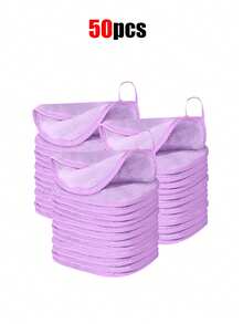 12片装卸妆棉，边缘设计，可重复使用，柔软保湿清洁湿巾，6/3/1片套装 - 彩色 - 查看 10