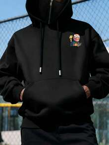 Verstappen Racing Hoodie Breathable Double Sided Printed Fabric Lightweight Relaxed Fit Streetwear  Durable Basic - màu đen - Xem 2