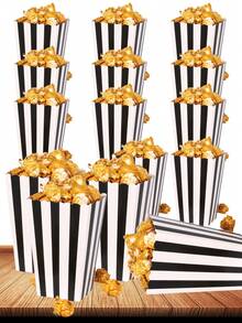 48/36PCS/24PCS/15PCS/12PCS/1PC/White Popcorn Boxes, 2 X 4.5 X 3 Inch Mini Popcorn Boxes For Movie Night DecorationsChristmas / Halloween - Multicolor - View 18