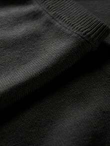 GRDR Men's Solid Color Knit Vest, Casual & Versatile - Black - View 9