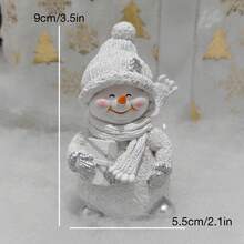 1 pieza Decoración de muñeco de nieve navideño, figura decorativa de muñeco de nieve blanco, regalo de Navidad, decoración de interiores