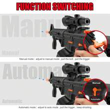 CiJL High Speed M4A1 Electric Gel Balls Gun Toys, Automatic & Manual Dual Modes Water Beads Blaster Toys With Large Magazine, Upgraded Water Bullets Splatter Toys Perfect For Outdoor Games/Beach/Party/Courtyard/Water Games/Grass, Suitable For Christmas/Birthday/Festival/Holidays Gifts, No Include Gel Balls - Black M4A1 - 查看 5