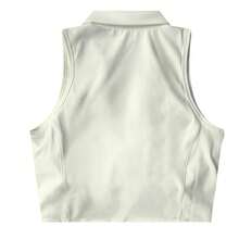 LI-NING Damska bezrękawnikowa koszulka polo do tenisa w jednolitym kolorze APLV880