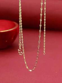 1 pieza Collar de clip de papel de plata de ley 925, collar de clip de papel retro simple para mujeres, regalo para la novia