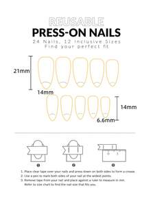 24 Unidades de Unhas Postiças com Formato de Amêndoa, Unhas Brancas, Unhas com Ponta Francesa Branca, Flor de Pessegueiro Fresca, Estilo Minimalista, Unhas Falsas de Cobertura Total Brilhante, Adequadas para Mulheres e Meninas, Suprimentos de Arte de Unhas de Outono e Inverno, Uso Diário.