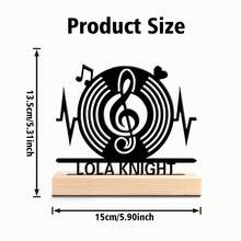 1pc New Design Personalized Custom Metal DJ & Gamer Art With Wooden Base Tabletop Decoration, Perfect For Meditation Spaces, Office, Asian Themes Christmas Decorations The Perfect Gift For Brothers, Fathers, Friends And Professional Gamers Who Love Gamer And,Christmas Gift Supplies - Black - View 17