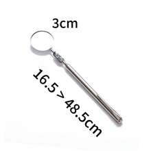 Gương soi có thể kéo dài, kích thước 30mm và 50mm, dụng cụ gương soi dạng ống lồng xoay 360°, thích hợp cho sửa chữa xe, quan sát lông mi và khoang miệng, kiểm tra vật nhỏ. - Bạc - Xem 12