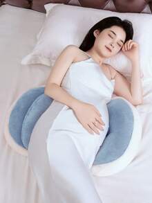 U-Shaped Adjustable Pregnancy Pillow, Multifunctional Pregnancy Support Cushion Suitable For Back, Leg, Belly, Whole Body Comfort, Soft Polyester Fiber, Suitable For Side Sleeping - Multicolor - View 13