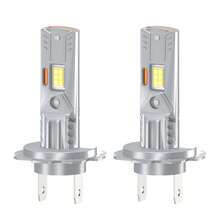 2个H1 H4 H7 H11 9005/HB3 9006/HB4 LED大灯，30000流明，300瓦，远近光切换，带雾灯功能，6000K白光，CSP芯片，亮度提升800%，即插即用 - 銀色 - 查看 12