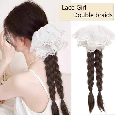 Wig Braid Female Grab Clip Imitation Hair Low Ponytail Temperament Lace Double Fried Twists Long Braid Chinese Ponytail