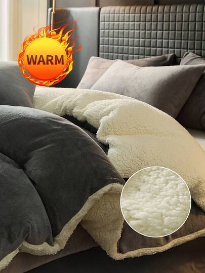 2/3pcs Duvet Cover Set, Winter Warm, Ultra-Soft, Fluffy, Crystal Velvet, Anti-Static, Skin-Friendly, Fade-Resistant, Fits Twin/Full/Queen/King Size, Machine Washable For Bedroom Home And Student Dorm, Luxury Bedding Set, Autumn Decor, Winter Decor