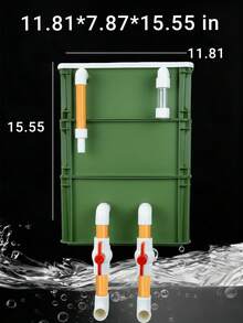 Industrial Style Turnover Box & Aquarium Filter - PP Water Circulation Filtration System For Fish Tank/Pond/Water Grass Tank (Ornamental Fish & Amphibians)