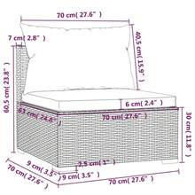 vidaXL 6-tlg. Garten-Lounge-Set mit Kissen Poly Rattan Schwarz