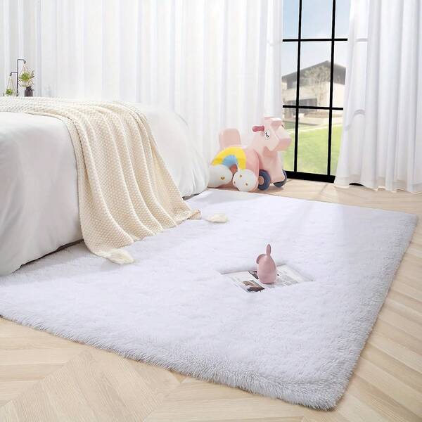 1 Stück Teppich für frische Bereiche, Fußmatte zum Trocknen, flauschiger Innen-Dekorationsteppich mit einfacher Pflege, liebevoller und warmer Teppich, geeignet für Schlafzimmer, Wohnzimmer, Freizeitbereich, Bettseite, Couchtisch, Garderobe