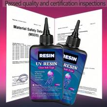 100g/200g/300g/400g UV Resin, Transparent, Low Odor, Self-Leveling, Suitable For DIY Crafts And Jewelry Making