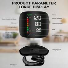 2025Wrist Blood Pressure Monitor, Rechargeable Blood Pressure Monitor For Home Use, LED Display, Voice Broadcast, Wrist Measuring Instrument, Touch Screen Wrist Blood Pressure Cuff, 99x2 Reading Memory Wrist Blood Pressure Monitor, With Carrying Case. - 1 - 查看 5