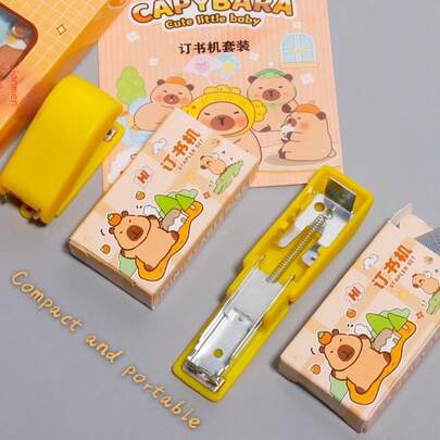 High Quality New Portable Stapler, Essential For Organizing Exam Papers And Documents In School Offices, With A Cute Lapibala Small Stationery Stapler That Fits Snugly