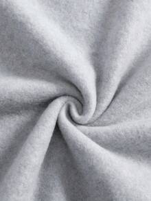 Moletom feminino plus size com estampa de letras, estilo casual Y2K, modelagem solta, gola redonda, manga longa e forro térmico, perfeito para outono/inverno.