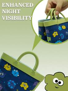 Cute Animal Pattern Children's Rain Boots With Handle, Waterproof And Non-Slip, Suitable For Boys And Girls, Essential For Rainy Days. - Baby Blue - View 3