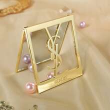 Yves Saint Laurent Lustro Golden Square, luksusowe, duże logo, łatwe w przenoszeniu, do poprawek, do codziennego użytku