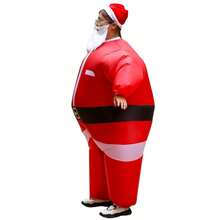 Adult Christmas Creative Santa Claus Holding Inflatable Clothes Unique Christmas Atmosphere Party Performance Photo Check In Point