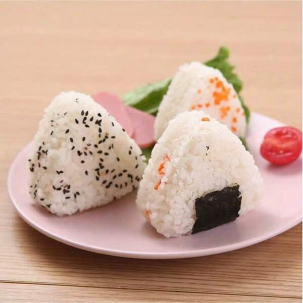 1/2 piezas, Molde para sushi, Molde para hacer sushi triangular, Molde creativo para onigiri, Molde para bolas de arroz, Caja de bento para sushi portátil para exteriores, Caja de almuerzo para picnic, Utensilios de cocina, Accesorios de cocina