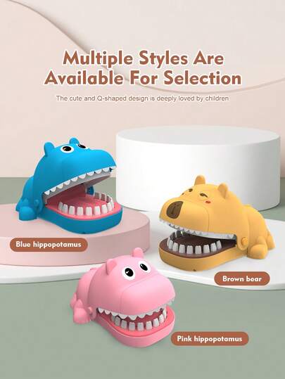 Cute Hippo Bite Finger Interactive Game, Bite Teeth Prank Funny Party Stress Relief Toy, Christmas Holiday Gift