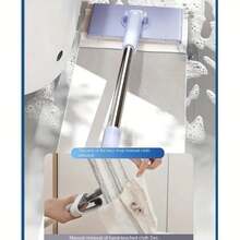 Lazy Portable Mop With Replaceable Cleaning Cloths - Heavy-Duty ABS Construction, Space-Saving Design, Compatible With Standard Cleaning Cloths - Suitable For Kitchens, Bathrooms, Windows, Floors - Ideal For Household And Commercial Cleaning, Multi-Functional Cleaning Tool - 彩色 - 查看 7