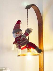 1 قطعة زينة معلقة من القماش الناعم بشكل بابا نويل ورجل الثلج، قمة شجرة عيد الميلاد وديكور منزلي معلق، مناسب لغرفة المعيشة والنوم والمدفأة وتجهيزات الحفلات، زينة عيد الميلاد المنزلية المريحة، هدية تدفئة المنزل، زينة عيد الميلاد المنزلية، هدية خاصة للعائلة والأصدقاء والأخوات، ديكور غرفة الشتاء