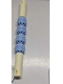 33厘米泡沫轴，新月形瑜伽普拉提按摩滚轴，双区家用，腿部肌肉放松器，EVA泡沫轴和手持按摩球 - 肌肉放松瑜伽套装 - 彩色 - 查看 25