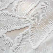 Rèm cửa voan lá lớn dập nổi 1 tấm, rèm cửa màu trơn bán tối giản hiện đại theo phong cách trang trại tươi mới, thiết kế dạng túi treo, dễ treo, thích hợp cho phòng khách, phòng ngủ, nhiều kiểu trang trí phòng khác nhau - trắng - Xem 10